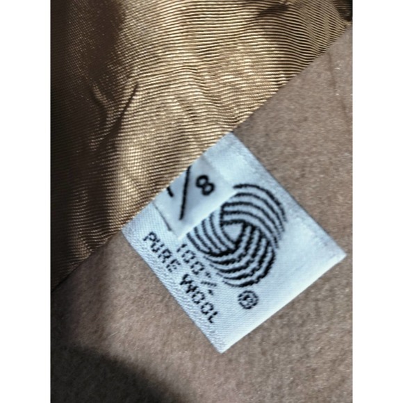 Forecaster Of Boston VINTAGE Camel Brown Long Trench Coat 100% Wool  Size 7/8 - Picture 6 of 8